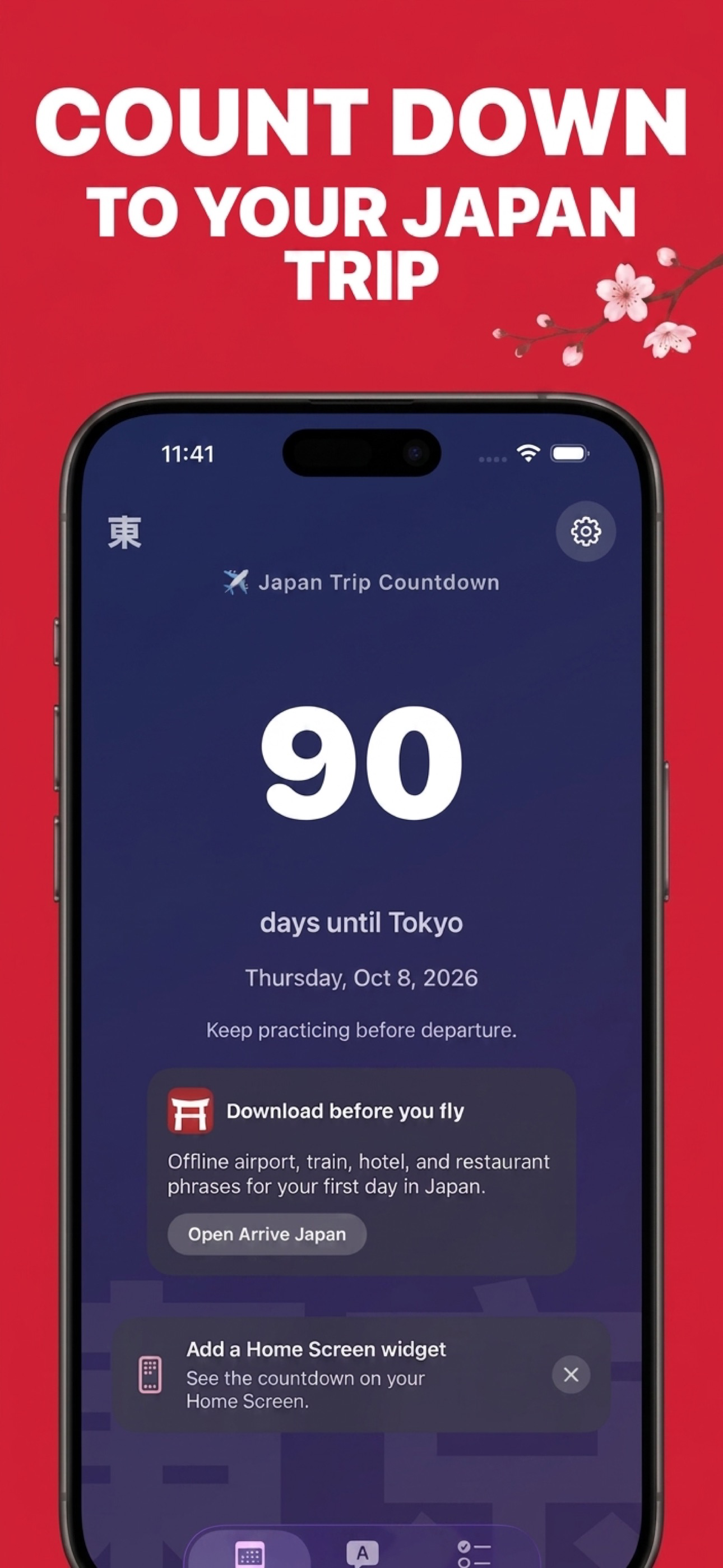 Japan Trip Countdown screenshot 2