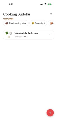 Cooking Sudoku: Meal Planner iPhone screenshot