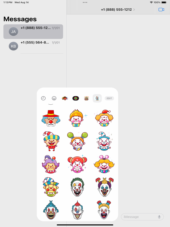 Screenshot #6 pour Crazy Clown Stickers Pack