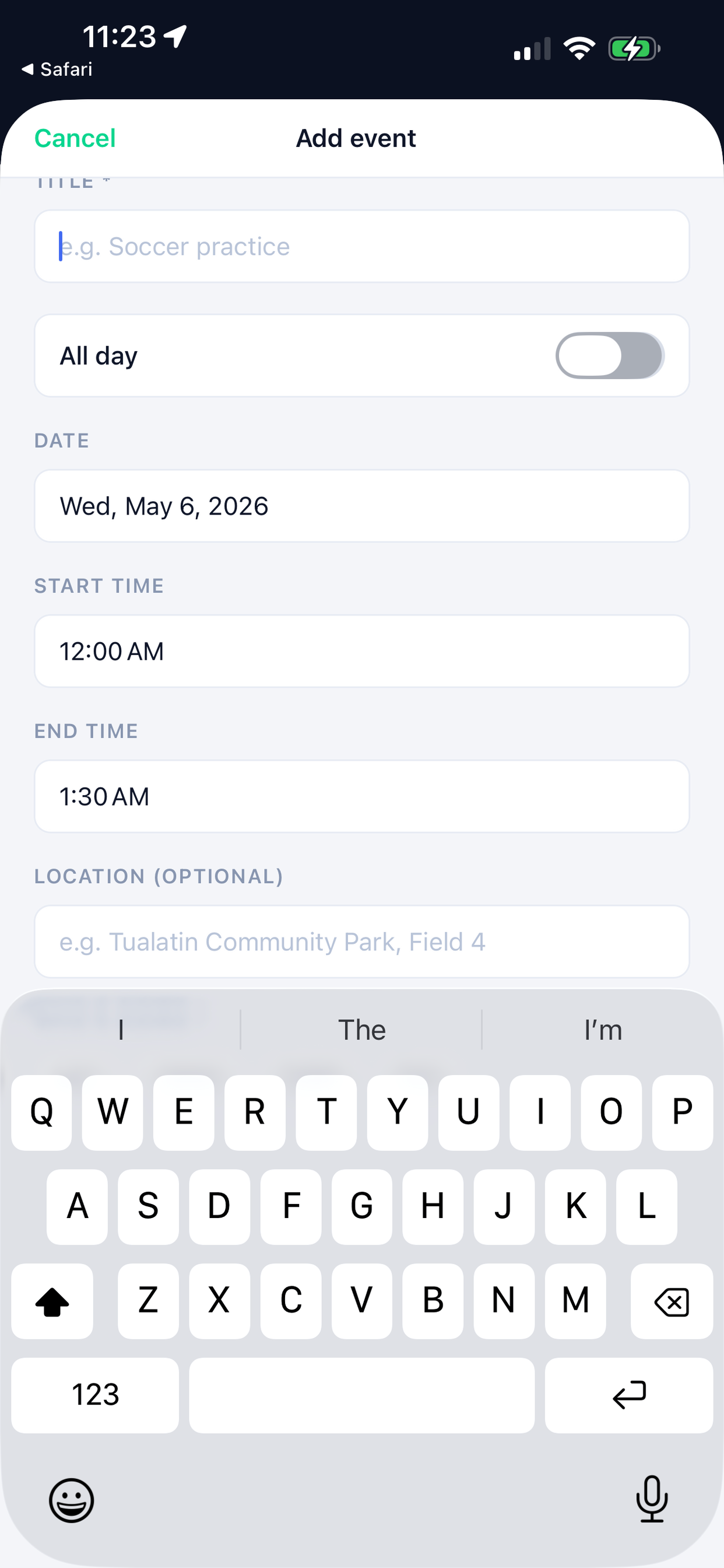 SportsCal App screenshot 9