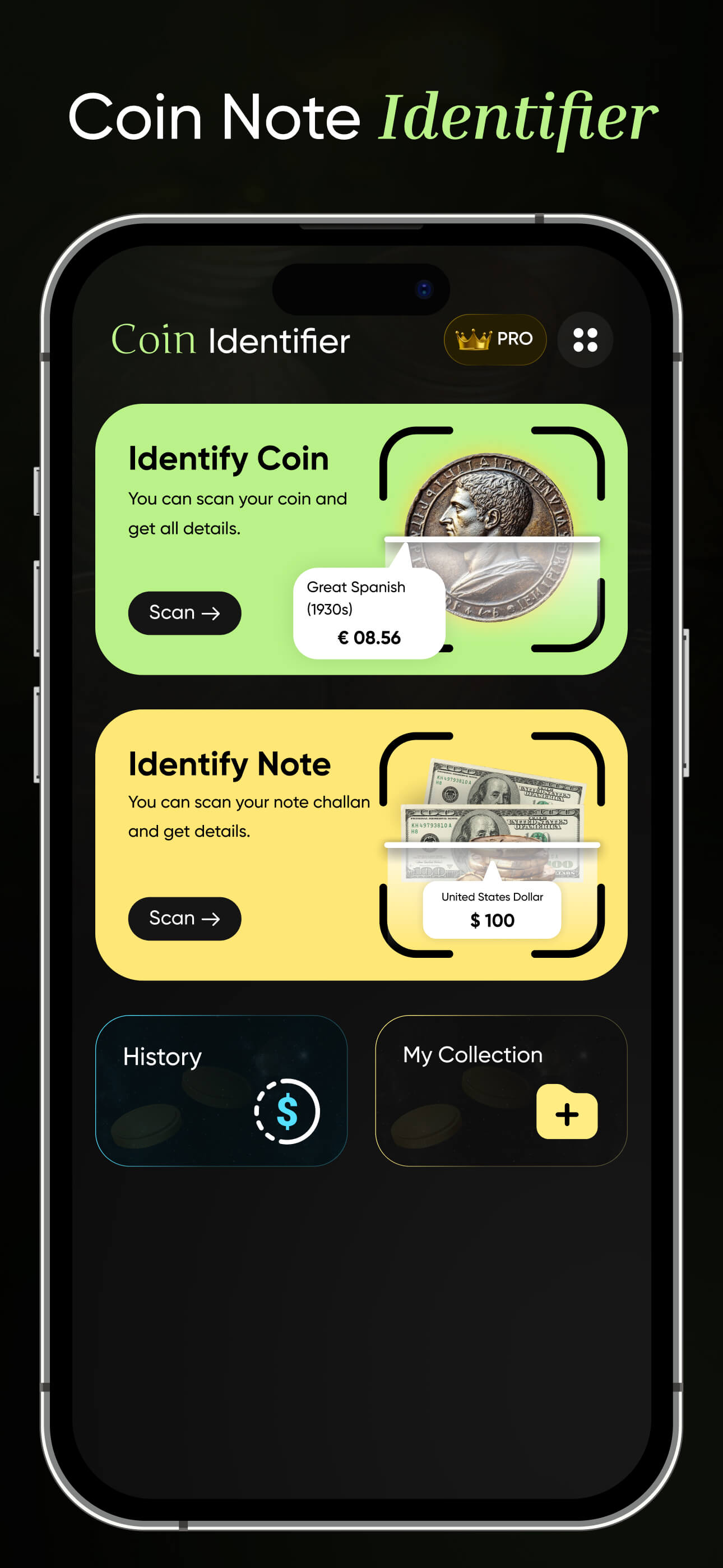 Coin Scanner+: Note Identifier