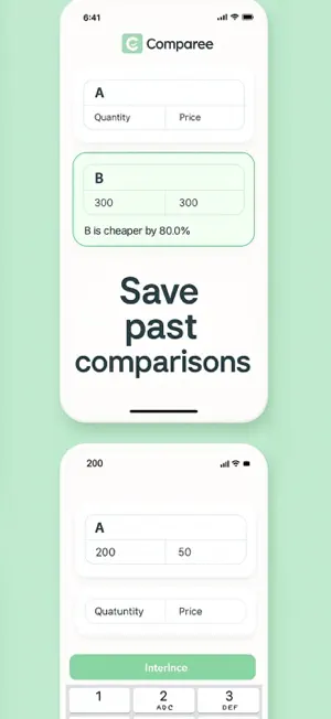Comparee - Price per Unit cal screenshot 3