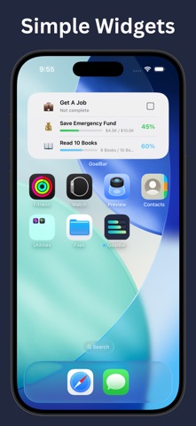 GoalBar iPhone screenshot