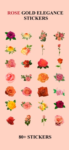 Rose Gold Elegant Stickers app screenshot