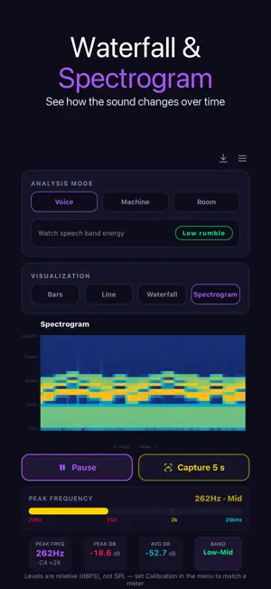 Spectrum Analyzer+ Audio FFT screenshot 3