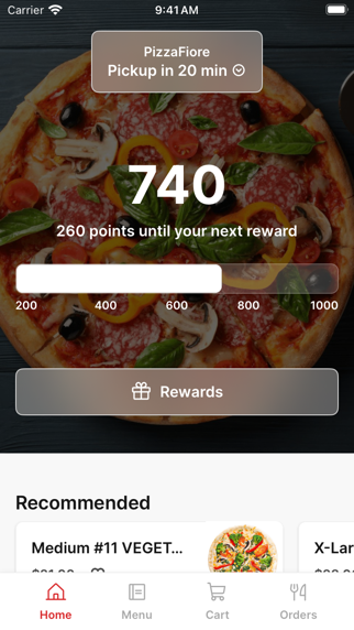 Pizza Fiore app screenshot