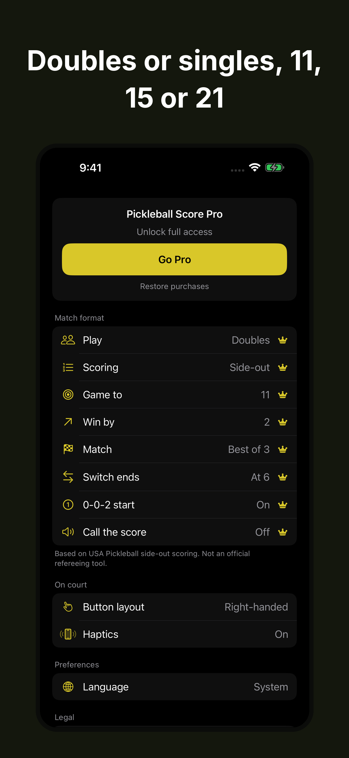 Pickleball Score: Serve Stats screenshot 5