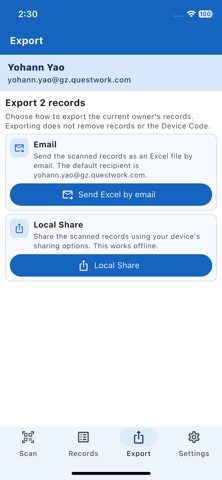Event Lead Scanner iPhone screenshot
