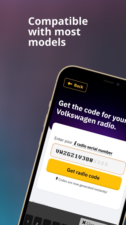 Radio code generator for cars screenshot-3