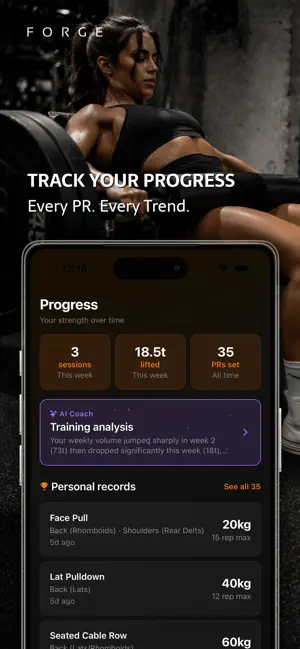 Forge: Gym Tracker & Coach screenshot 4