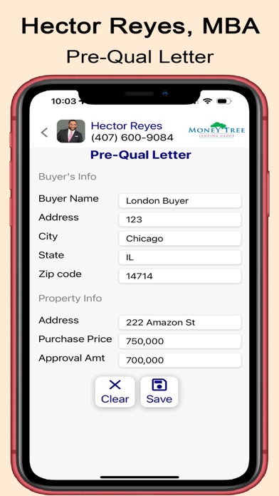 Hector Reyes, MBA Screenshot