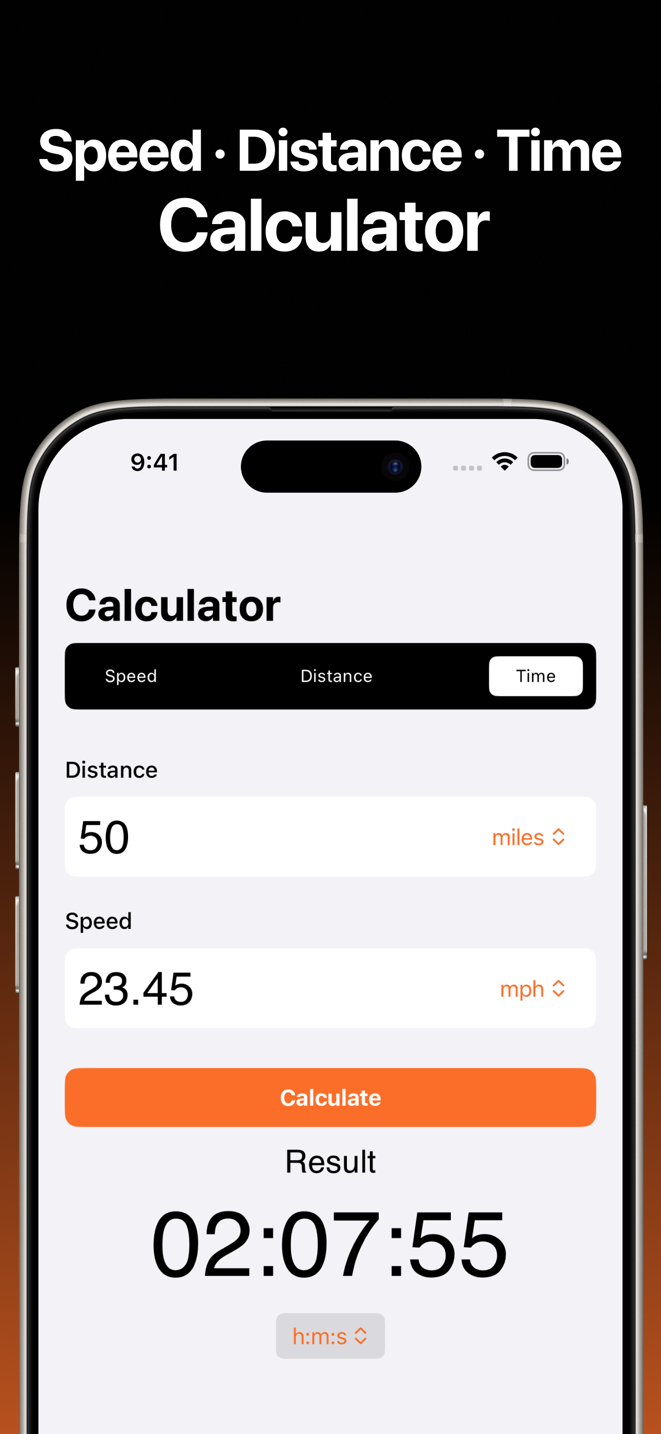Calculator Speed Distance Time
