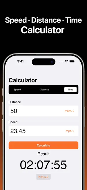 Calculator Speed Distance Time screenshot 1