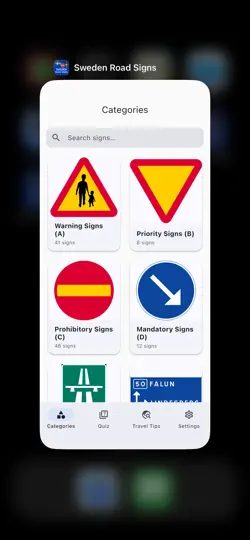 Sweden Road Signs iPhone Screenshot 6