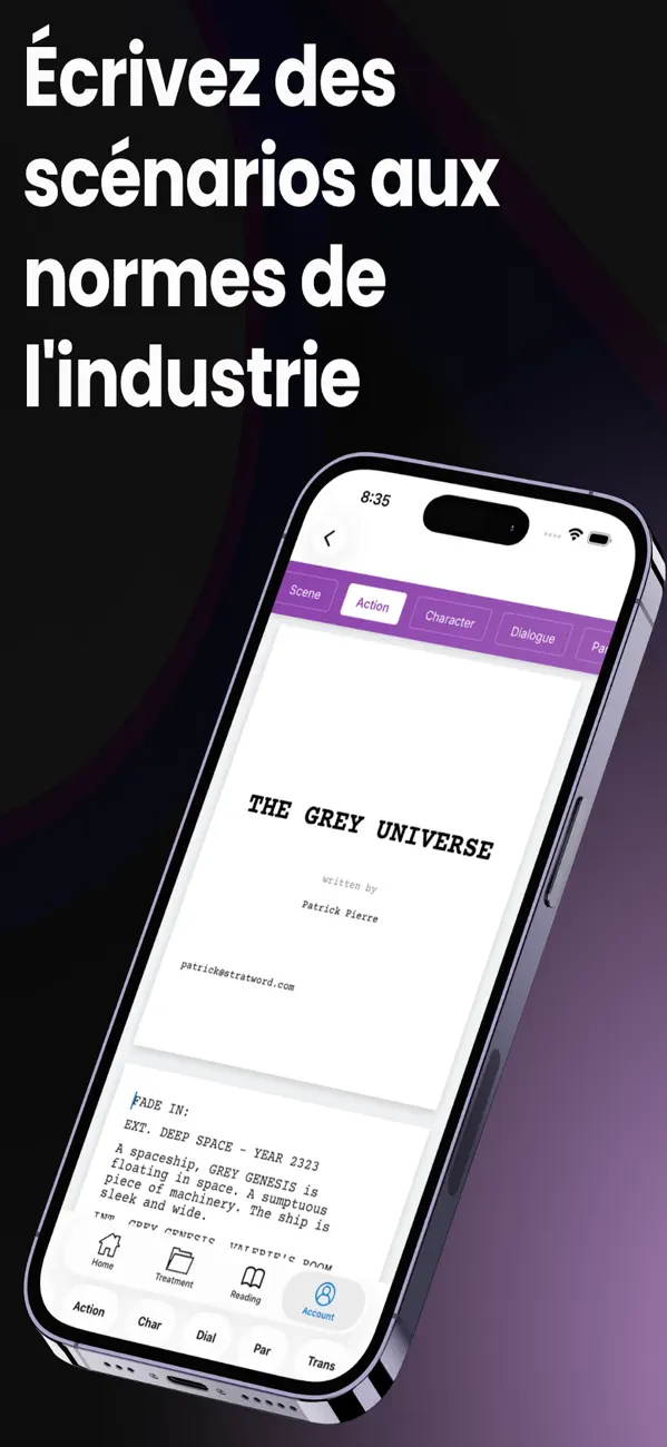 Screenshot #1 pour Stratword - Script Writing