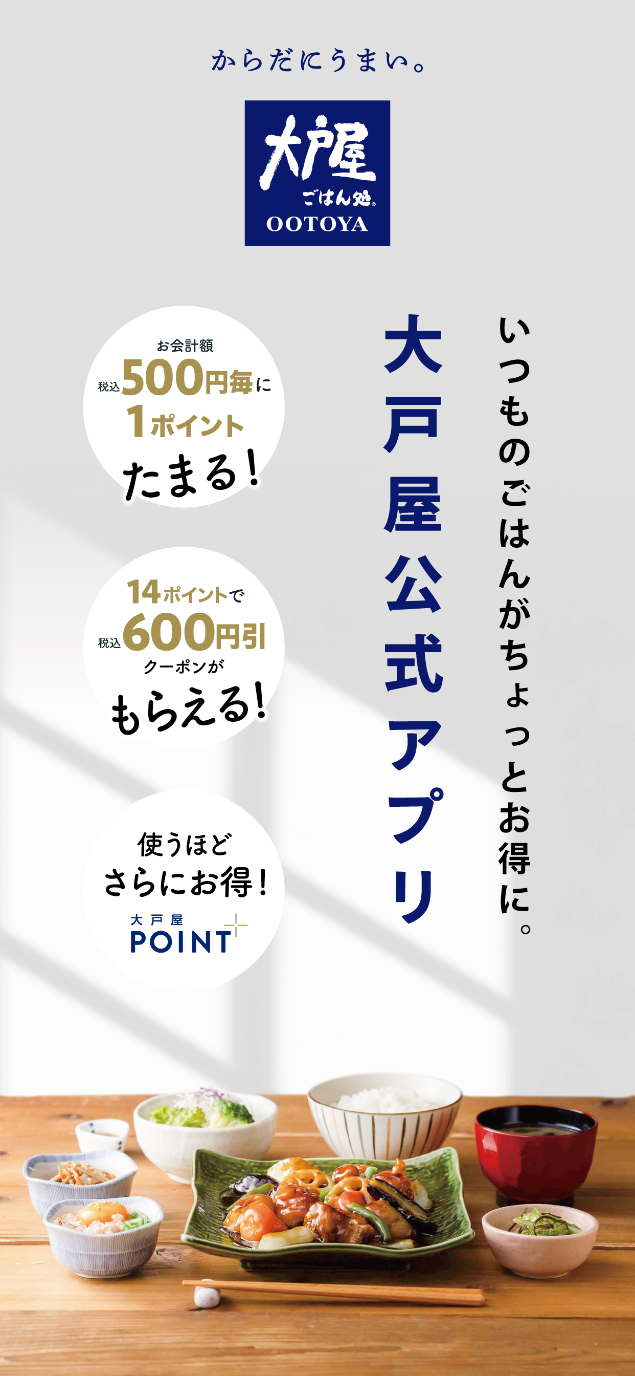 大戸屋公式アプリ クーポン・ポイントでお得に