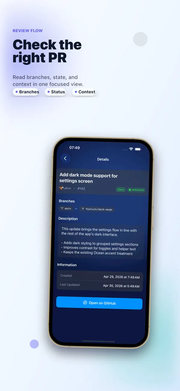 #3. Pull requests Manager (iOS) di: Antoine Barrault