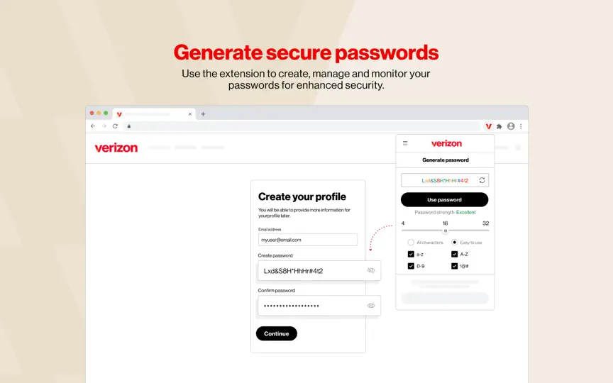 Verizon Password Manager iPhone Screenshot 2
