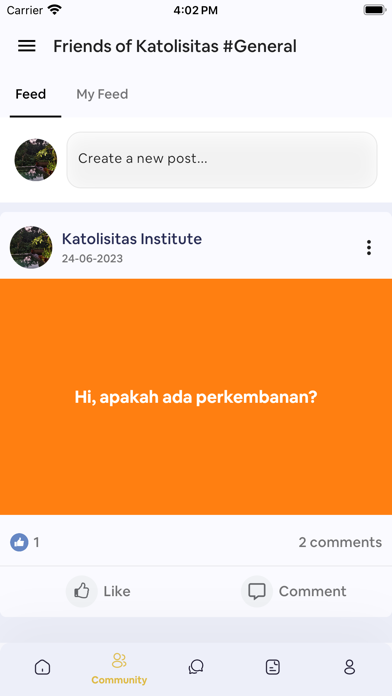 Katolisitas Institute Screenshot