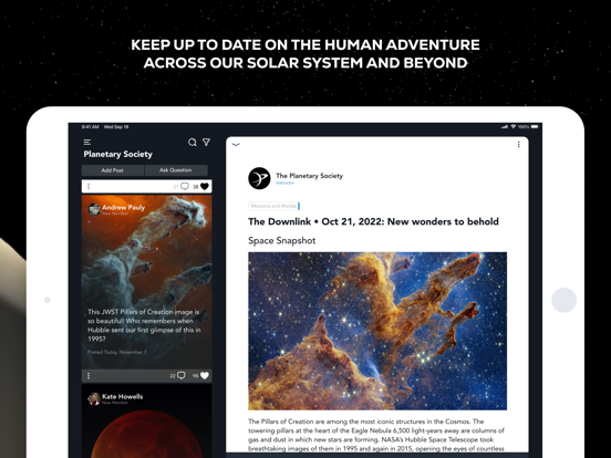 The Planetary Society iPad screenshot 2 - Social Networking app
