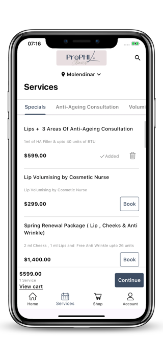 Prophile Clinics Mobile Screenshot 3 of 7