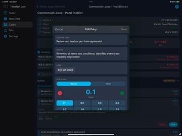 TimeNet Law ipad screenshot 4