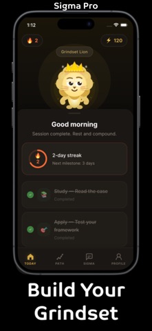 Sigma:Think Like A Billionaire iPhone screenshot