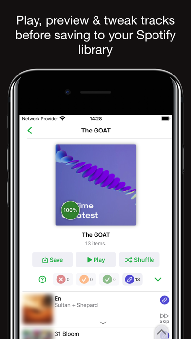 Playlisty for Spotify Screenshot