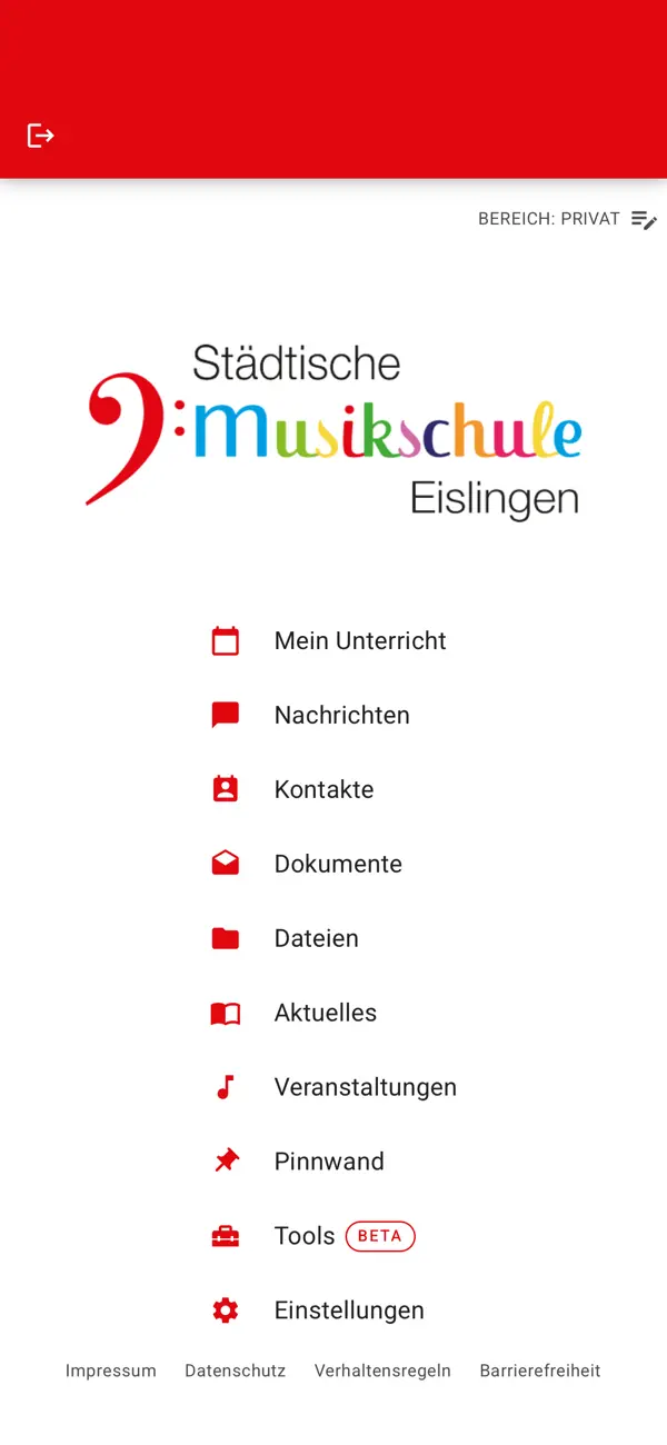 Screenshot #1 pour Musikschule Eislingen