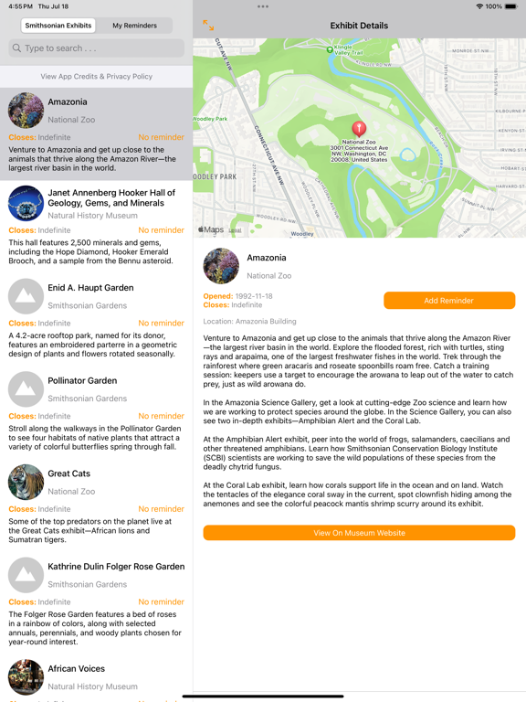 Screenshot #4 pour Exhibit Finder DC