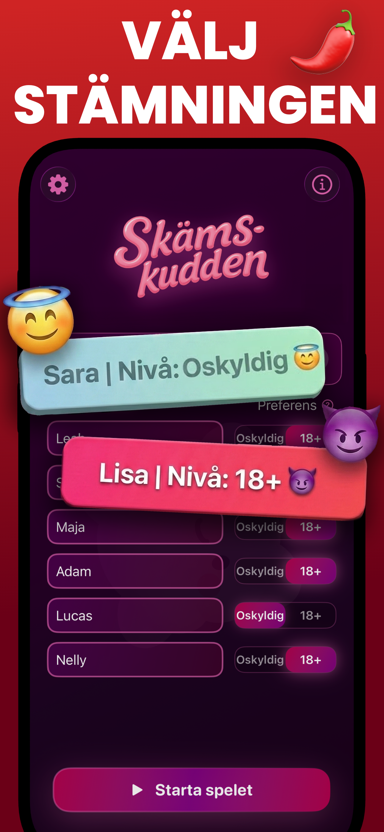 Jag har aldrig - Skämskudden