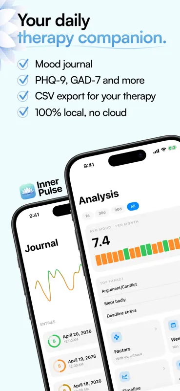 InnerPulse – GAD-7 & PHQ-9 screenshot 1 of 10