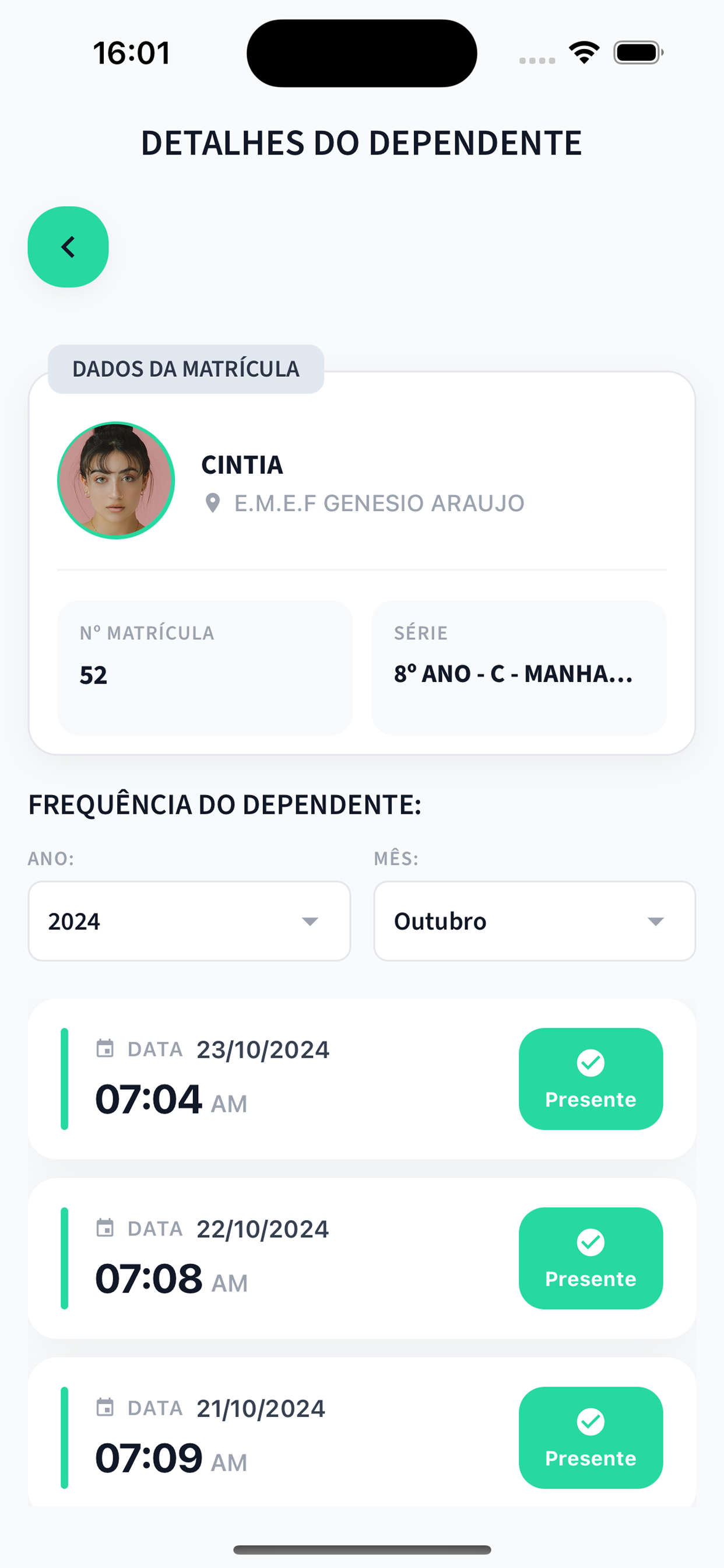 RFace Responsável