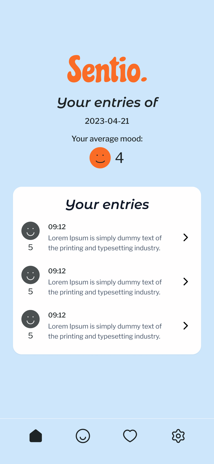 Sentio. Mood  Emotion Tracker