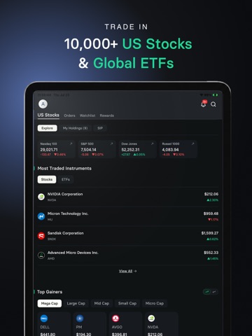 INDmoney: US Stocks, IPO, F&O iPad screenshot 2