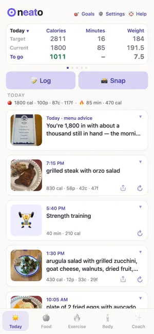 Neato - AI Health Coach screenshot 1