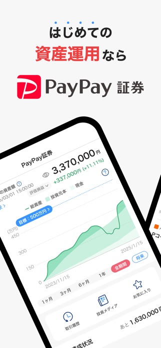 PayPay証券 100円から株や投資信託を購入できる スクリーンショット1