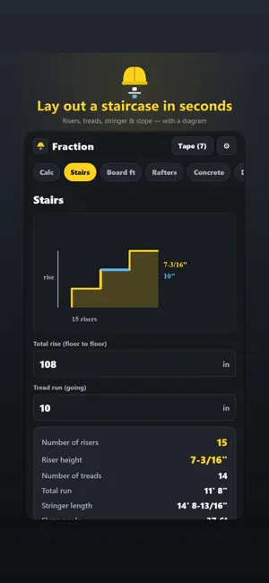Fraction Calculator: Feet Inch screenshot 2