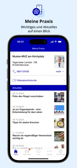 Screenshot von Meine Hausärztliche Praxis auf dem iPhone 1