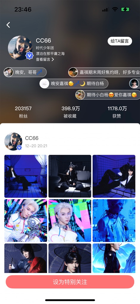 T-FAMILY - This tool allows users to view detailed fan profiles, showcasing personal content grids and impressive engagement statistics like followers and likes.