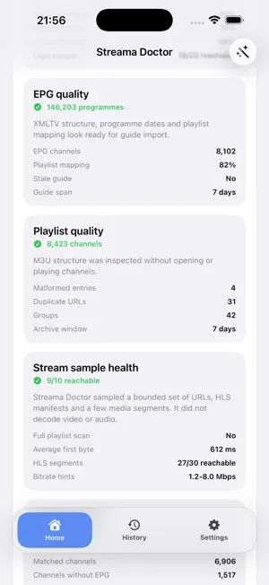 Streama Doctor: IPTV Checker screenshot 2