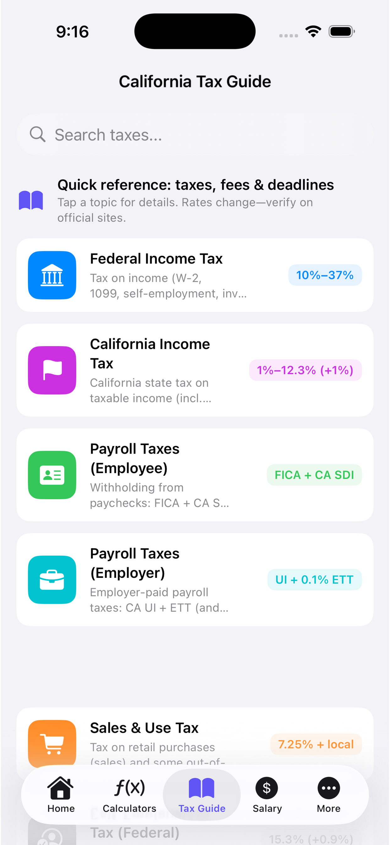 California Tax Guide