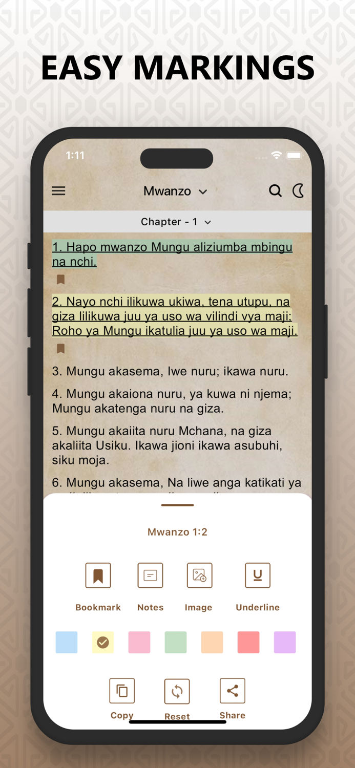 Biblia Takatifu ya Kiswahili.