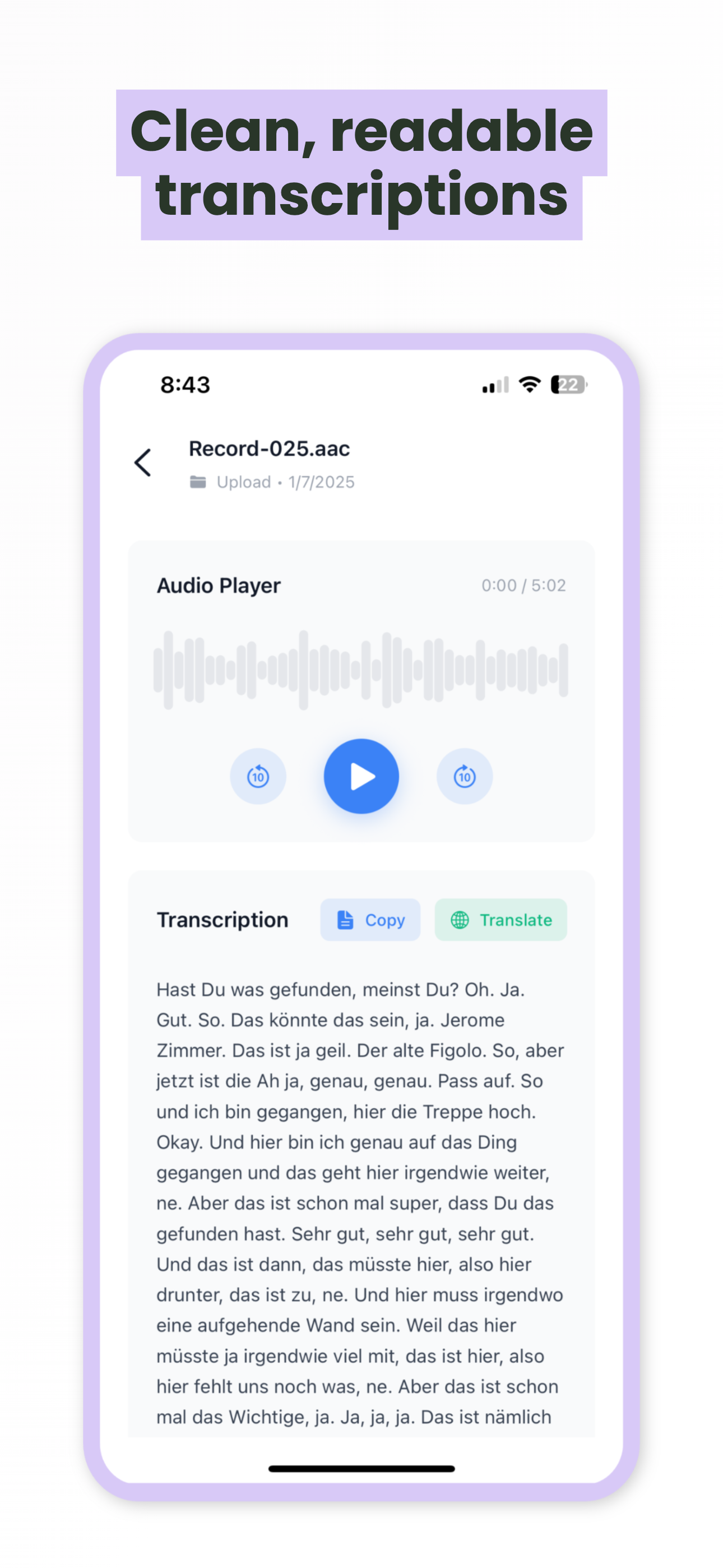 Transcribe Audio To Text: A2TX