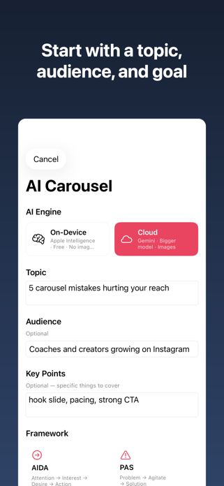 Carousel: AI Posts for Insta Screenshot 4 of 7