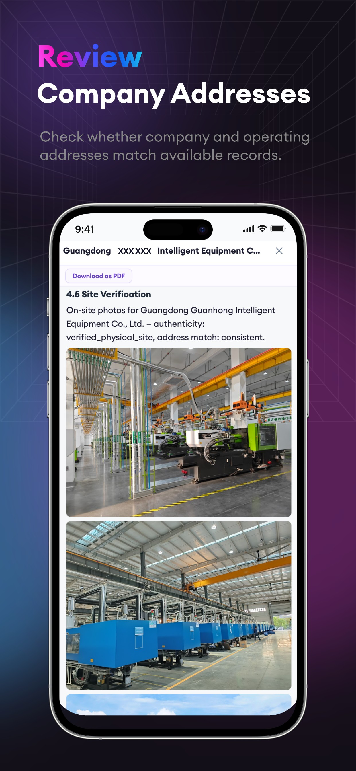 SourcingX: Verify Suppliers screenshot 3