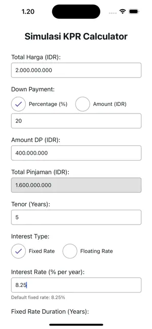 Simulasi KPR screenshot 2
