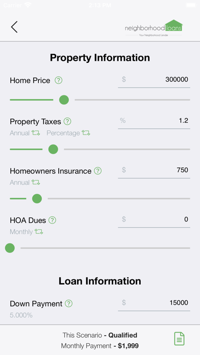 Neighborhood Loans Screenshot