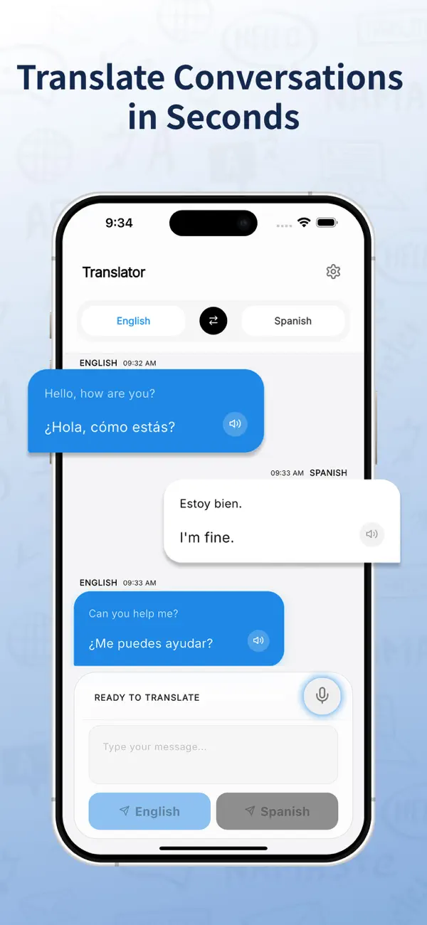 Screenshot #3 pour Traducteur vocal - Discussion