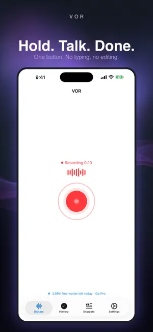 VOR: Voice to Text screenshot 3